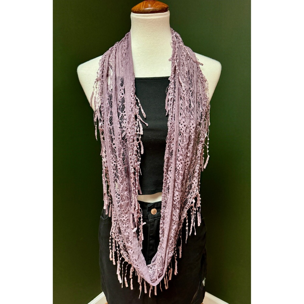 Lavender Lace Lightweight Infinity Scarf